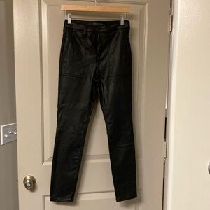 Sanctuary high waisted coated, black skinny jeans, size 26
